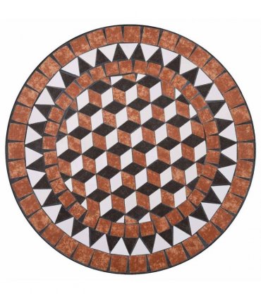 vidaXL Mosaic Bistro Table Brown 60cm Ceramic