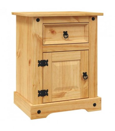 vidaXL Bedside Cabinet Mexican Pine Corona Range 53x39x66 cm — Colour: brown