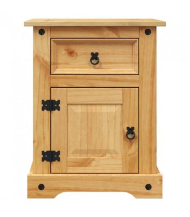 vidaXL Bedside Cabinet Mexican Pine Corona Range 53x39x66 cm — Colour: brown