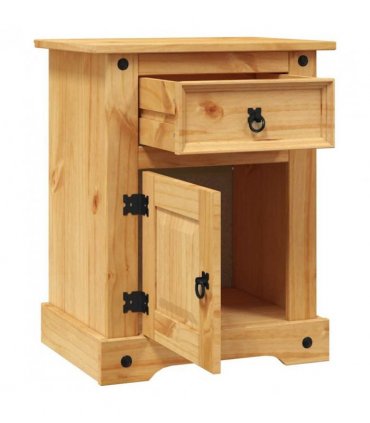 vidaXL Bedside Cabinet Mexican Pine Corona Range 53x39x66 cm — Colour: brown