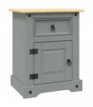 vidaXL Bedside Cabinet Mexican Pine Corona Range Grey 53x39x67 cm
