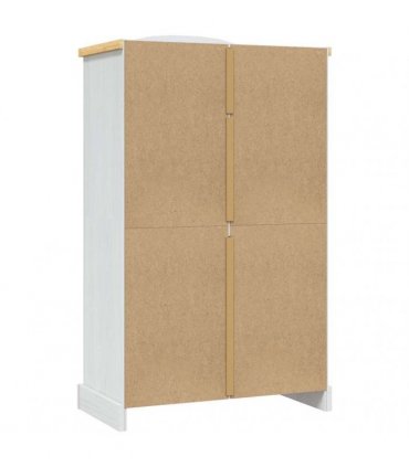 vidaXL Wardrobe Mexican Pine Corona Range 2 Doors White