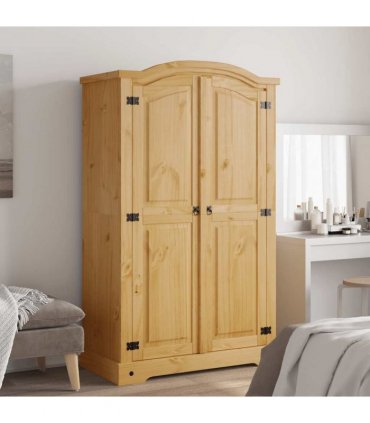 vidaXL Wardrobe Mexican Pine Corona Range 2 Doors — Colour: brown