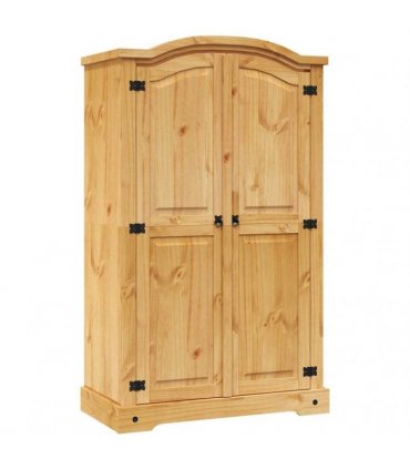 vidaXL Wardrobe Mexican Pine Corona Range 2 Doors — Colour: brown