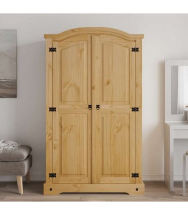 vidaXL Wardrobe Mexican Pine Corona Range 2 Doors — Colour: brown