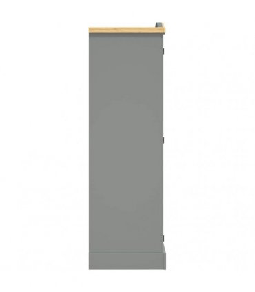 vidaXL Wardrobe Mexican Pine Corona Range 2 Doors Grey