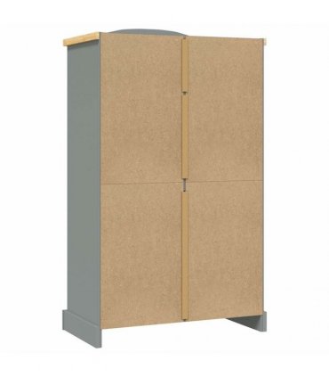 vidaXL Wardrobe Mexican Pine Corona Range 2 Doors Grey