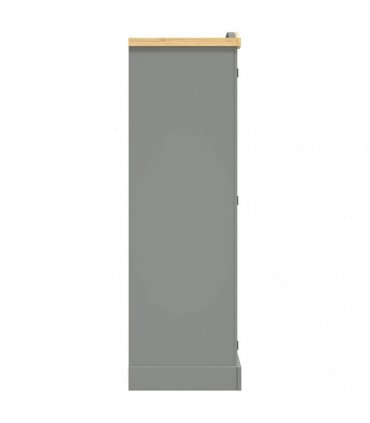 vidaXL Wardrobe Mexican Pine Corona Range 3 Doors Grey