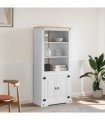 vidaXL Cupboard Mexican Pine Corona Range White 80x40x170 cm