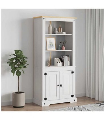 vidaXL Cupboard Mexican Pine Corona Range White 80x40x170 cm