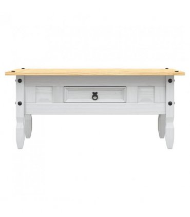 vidaXL Coffee Table Mexican Pine Corona Range White 100x55x45 cm