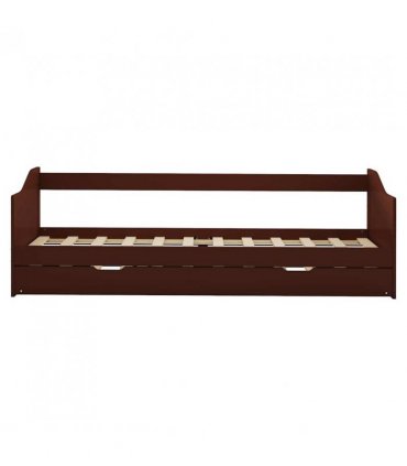 vidaXL Sofa Bed Frame | Dark Brown | Pine wood, Plywood slats | 90x200 cm