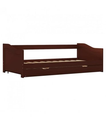 vidaXL Sofa Bed Frame | Dark Brown | Pine wood, Plywood slats | 90x200 cm