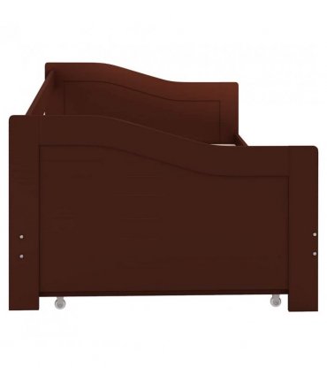 vidaXL Sofa Bed Frame | Dark Brown | Pine wood, Plywood slats | 90x200 cm