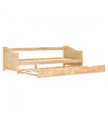vidaXL Sofa Bed Frame | Natural Pine | Pine Wood Frame | 90 x 200 cm — Colour: brown