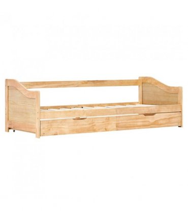 vidaXL Sofa Bed Frame | Natural Pine | Pine Wood Frame | 90 x 200 cm — Colour: brown