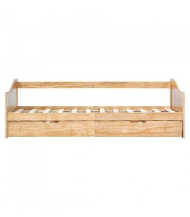 vidaXL Sofa Bed Frame | Natural Pine | Pine Wood Frame | 90 x 200 cm — Colour: brown