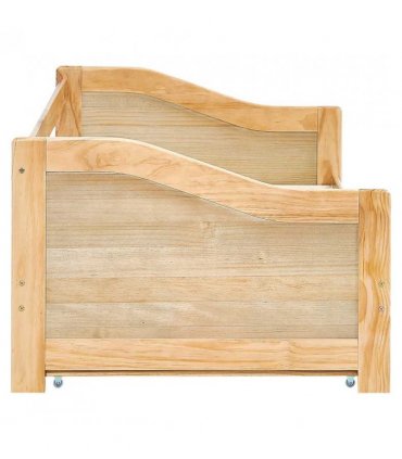vidaXL Sofa Bed Frame | Natural Pine | Pine Wood Frame | 90 x 200 cm — Colour: brown