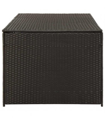vidaXL Storage Chest | Brown | Poly Rattan | Large | Garden Storage Box — Size: 180 x 90 x 70 cm