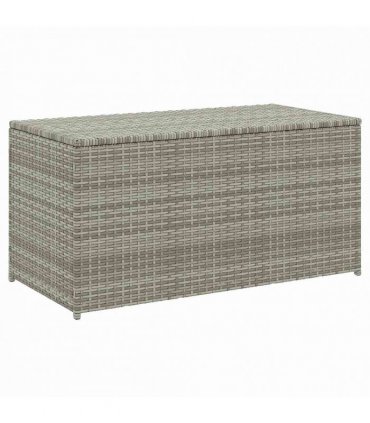 vidaXL Garden Storage Box Poly Rattan 100x50x50 cm Grey — Size: 100 x 50 x 50 cm
