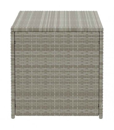 vidaXL Garden Storage Box Poly Rattan 100x50x50 cm Grey — Size: 100 x 50 x 50 cm