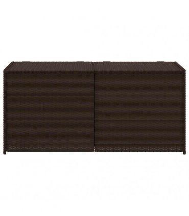 vidaXL Garden Storage Box Brown 283L Poly Rattan — Size: 120 x 50 x 56 cm