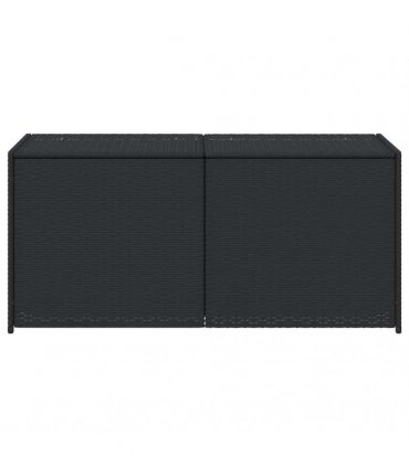 vidaXL Garden Storage Box Black 283L Poly Rattan — Size: 120 x 50 x 56 cm