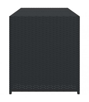 vidaXL Garden Storage Box Black 283L Poly Rattan — Size: 120 x 50 x 56 cm