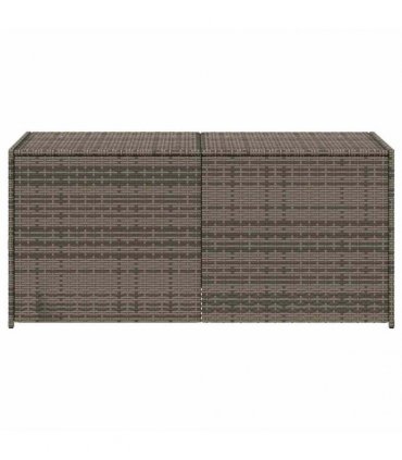 vidaXL Garden Storage Box Grey 283L Poly Rattan — Size: 120 x 50 x 56 cm