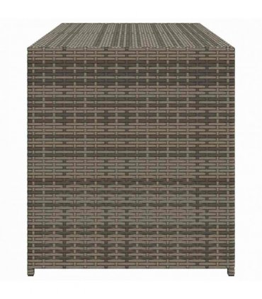 vidaXL Garden Storage Box Grey 283L Poly Rattan — Size: 120 x 50 x 56 cm