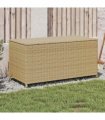 vidaXL Garden Storage Box Mix Beige 190L Poly Rattan — Size: 100 x 50 x 50 cm