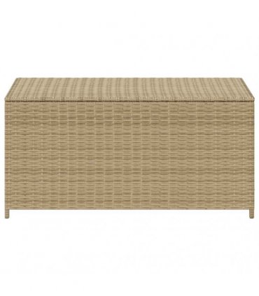 vidaXL Garden Storage Box Mix Beige 190L Poly Rattan — Size: 100 x 50 x 50 cm