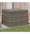vidaXL Garden Storage Box Grey 291L Poly Rattan — Size: 80 x 75 x 59 cm
