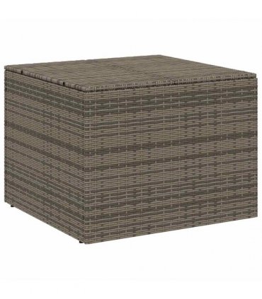 vidaXL Garden Storage Box Grey 291L Poly Rattan — Size: 80 x 75 x 59 cm