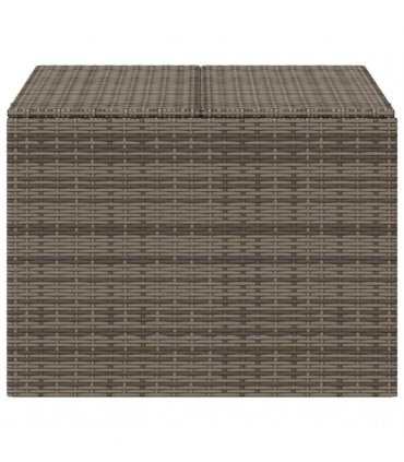 vidaXL Garden Storage Box Grey 291L Poly Rattan — Size: 80 x 75 x 59 cm