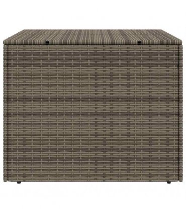 vidaXL Garden Storage Box Grey 291L Poly Rattan — Size: 80 x 75 x 59 cm
