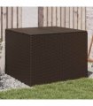 vidaXL Garden Storage Box Brown 291L Poly Rattan — Size: 80 x 75 x 59 cm