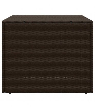 vidaXL Garden Storage Box Brown 291L Poly Rattan — Size: 80 x 75 x 59 cm