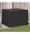 vidaXL Garden Storage Box Black 291L Poly Rattan — Size: 80 x 75 x 59 cm