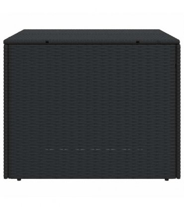 vidaXL Garden Storage Box Black 291L Poly Rattan — Size: 80 x 75 x 59 cm