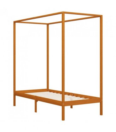 vidaXL Bed Frame | Honey brown | Solid pine wood | Single | Bed Frame — Size: 100 x 200 cm