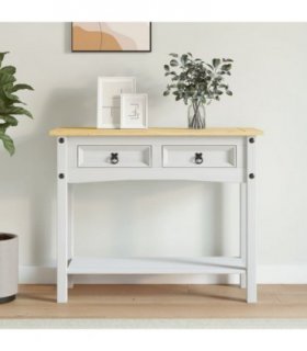 vidaXL Console Table Mexican Pine Corona Range White 90x34.5x73 cm