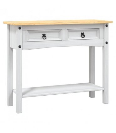 vidaXL Console Table Mexican Pine Corona Range White 90x34.5x73 cm