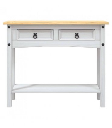 vidaXL Console Table Mexican Pine Corona Range White 90x34.5x73 cm