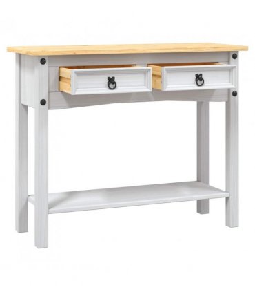 vidaXL Console Table Mexican Pine Corona Range White 90x34.5x73 cm