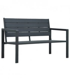 vidaXL Garden Bench | Grey | HDPE | Medium | Durable | Garden Bench