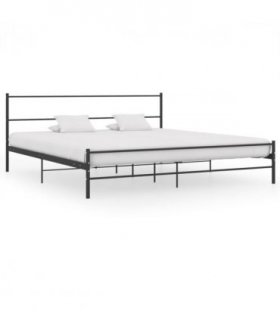vidaXL Bed Frame | Black | Metal | Super King | Bed Frame | Rectangular — Size: 180 x 200 cm