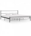 vidaXL Bed Frame | Black | Metal | Super King | Bed Frame | Rectangular — Size: 180 x 200 cm