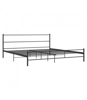 vidaXL Bed Frame | Black | Metal | Super King | Bed Frame | Rectangular — Size: 180 x 200 cm