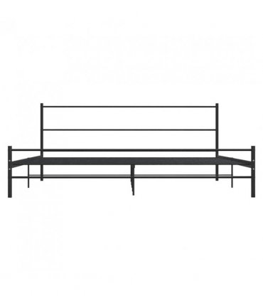 vidaXL Bed Frame | Black | Metal | Super King | Bed Frame | Rectangular — Size: 180 x 200 cm